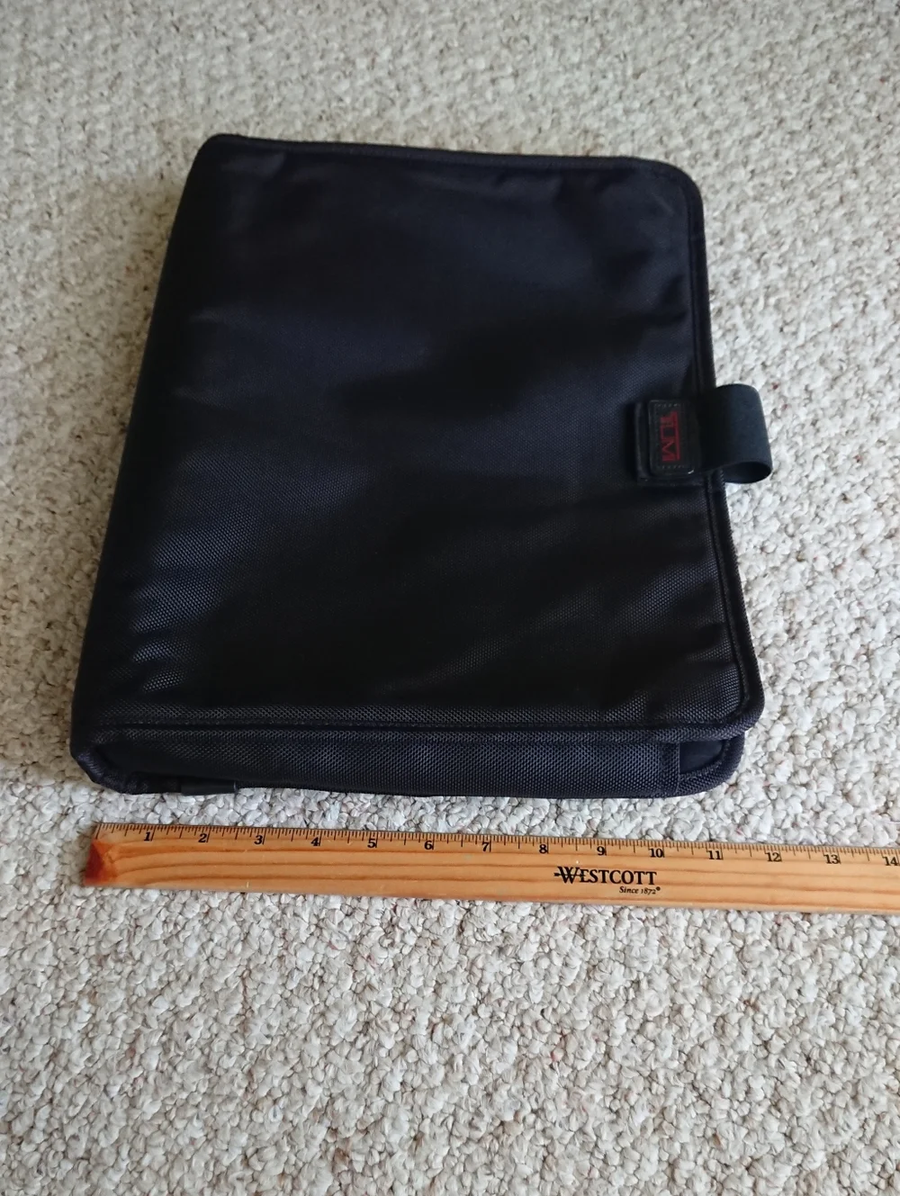 Tumi Alpha Black laptop sleeve & Electronic cord travel pouch, 2 piece set